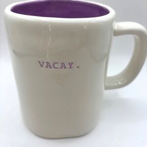 Rae Dunn by Magenta VACAY. Mug Lavender Lilac Inside 16 oz.